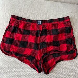 GAP Red and Black Checkered Shorts